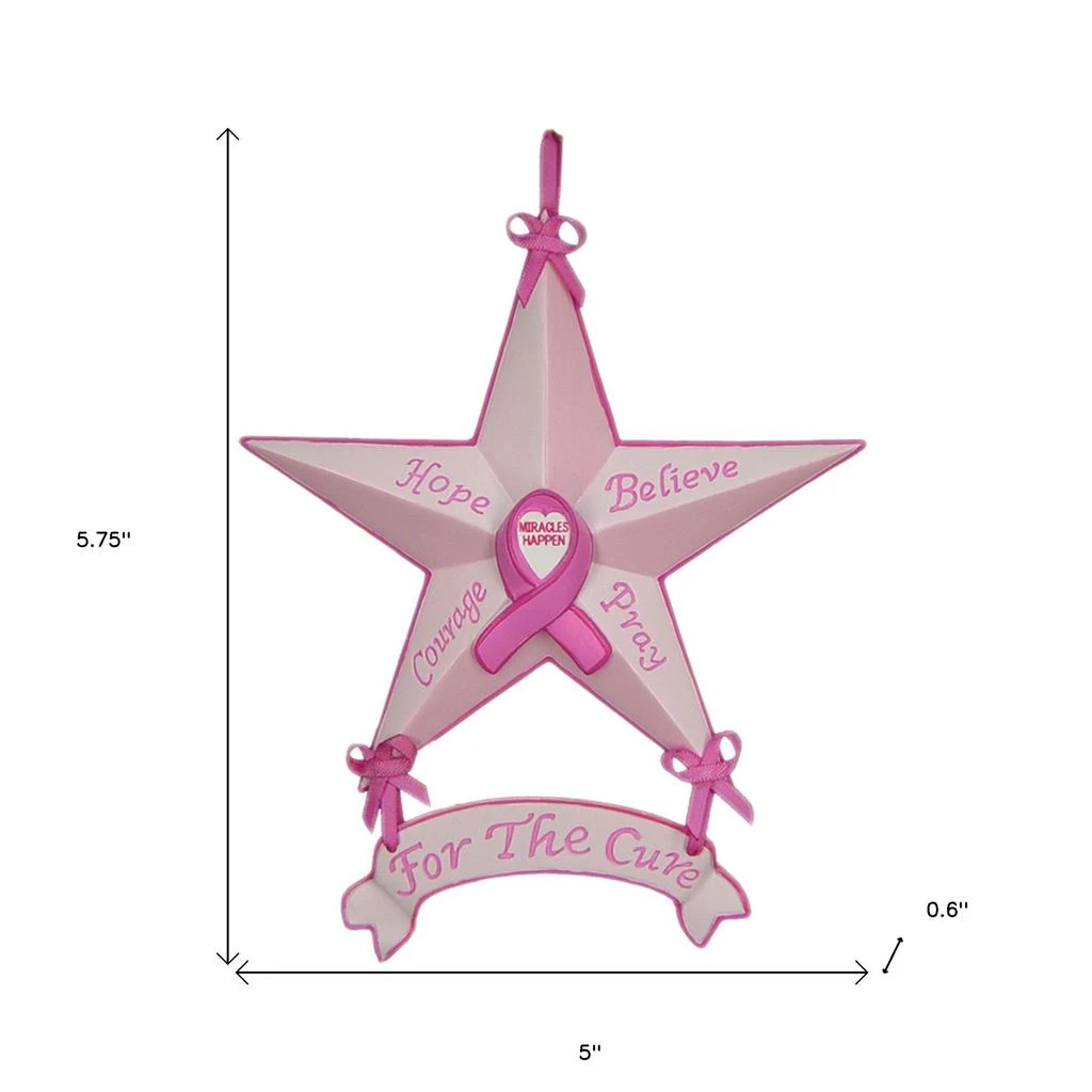 商品Homezia|Set of Six Star Shaped Breast Cancer Awareness Christmas Ornaments,价格¥402,第4张图片详细描述