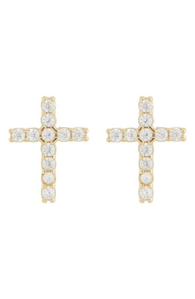 商品Argento Vivo Sterling Silver|Crystal Pavé Cross Stud Earrings,价格¥75,第1张图片