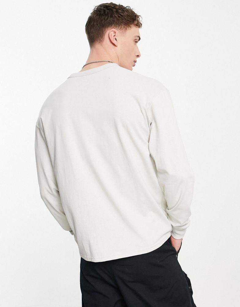 Nike Premium Essentials oversized heavyweight long sleeve t-shirt in stone商品第2张图片规格展示