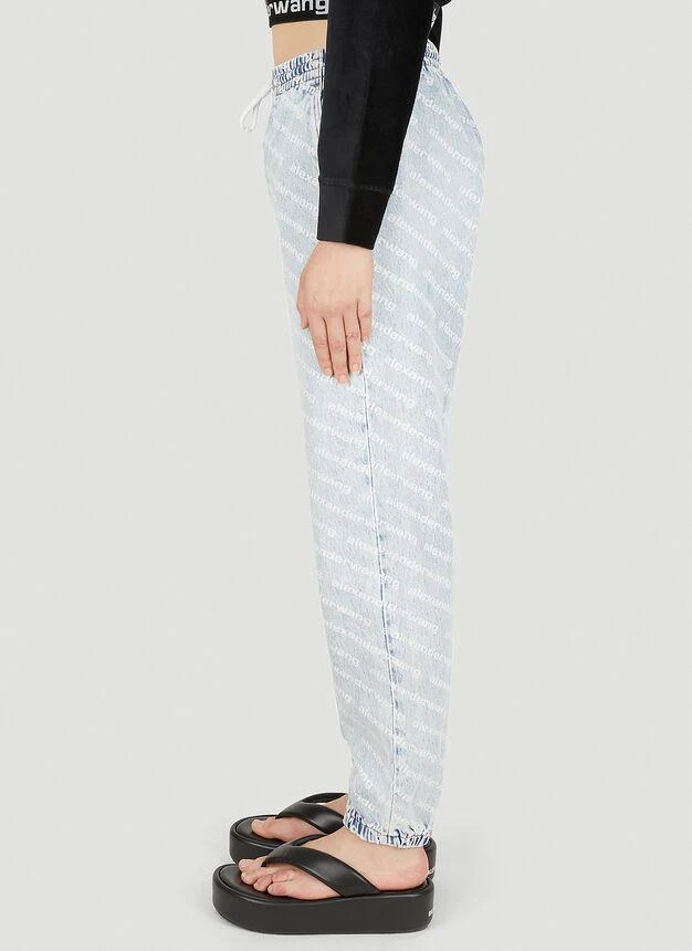 商品Alexander Wang|Denim Logo Track Pants in Light Blue,价格¥1735,第3张图片详细描述