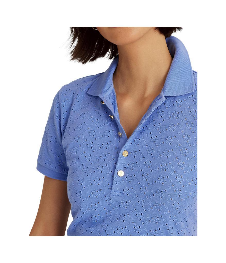 商品Ralph Lauren|Eyelet Jersey Polo Shirt,价格¥258,第5张图片详细描述