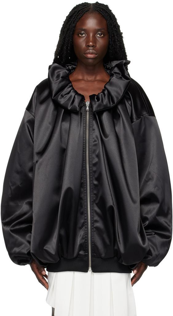 Black Gathered Jacket商品第1张图片规格展示
