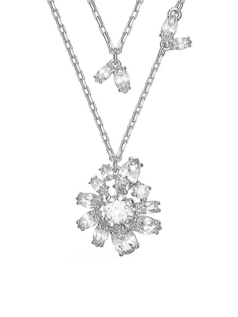 商品Swarovski|Gema Rhodium-Plated & Crystal Layered Necklace,价格¥1674,第1张图片