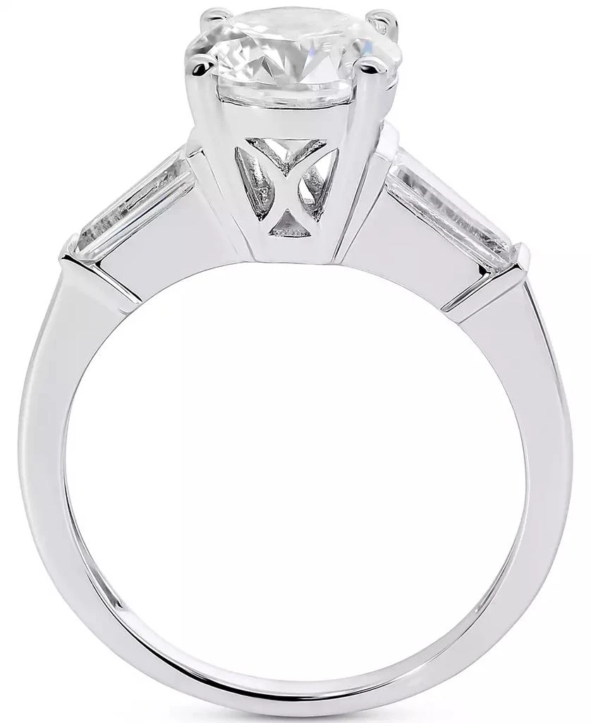 商品Macy's|Arabella Cubic Zirconia Engagement Ring in 14k White Gold,价格¥2859,第3张图片详细描述