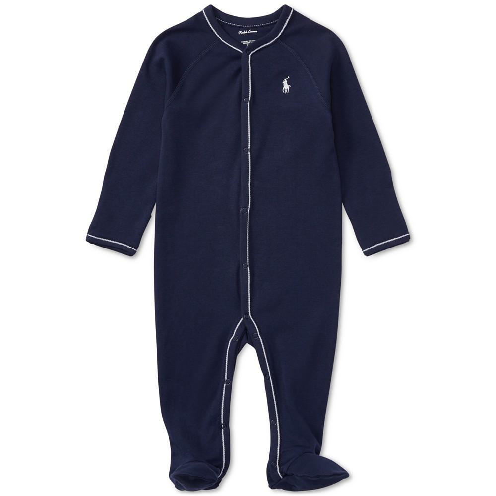 商品Ralph Lauren|男婴纯棉包脚连体衣,价格¥295,第1张图片
