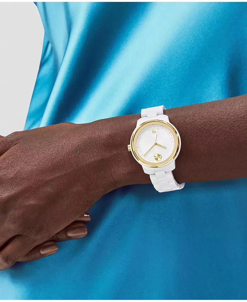 商品Movado|Women's Bold Verso Swiss Quartz White Ceramic Bracelet Watch 39mm,价格¥4705,第5张图片详细描述