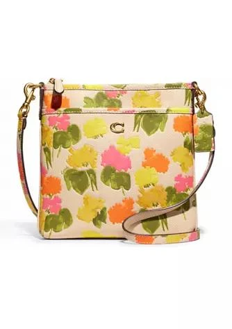 商品Coach|Floral Printed Leather Kitt Crossbody Bag,价格¥849,第1张图片