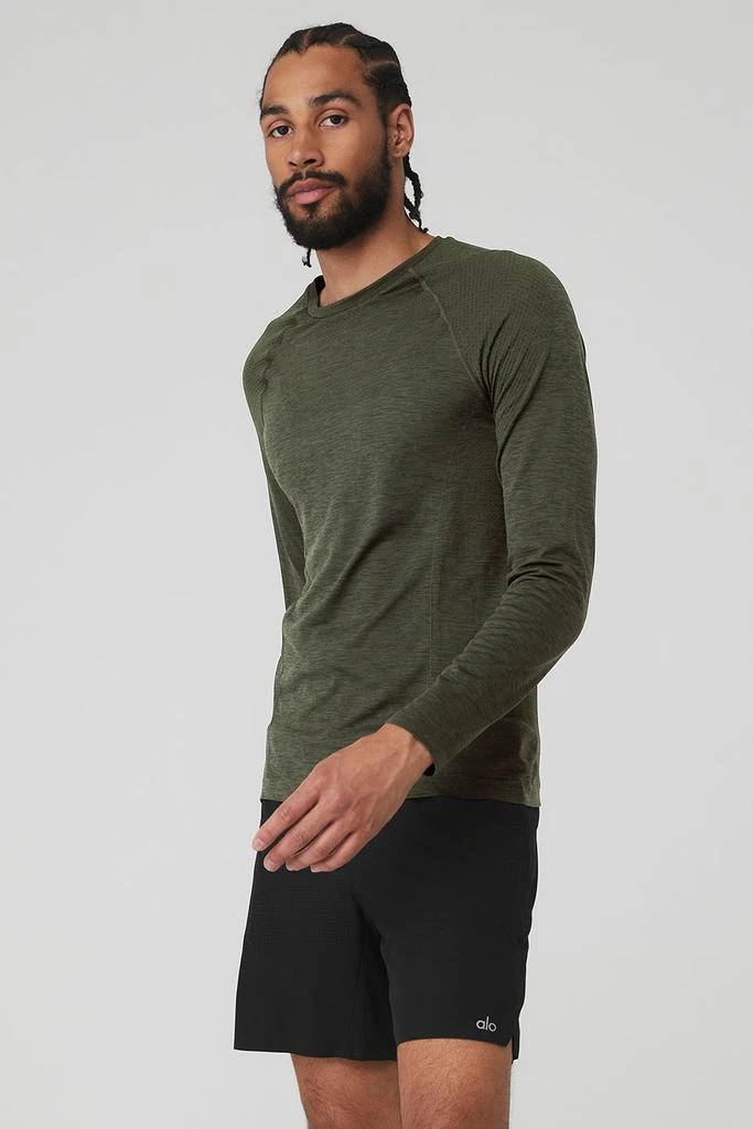 商品Alo|Amplify Seamless Long Sleeve - Hunter Heather,价格¥429,第1张图片