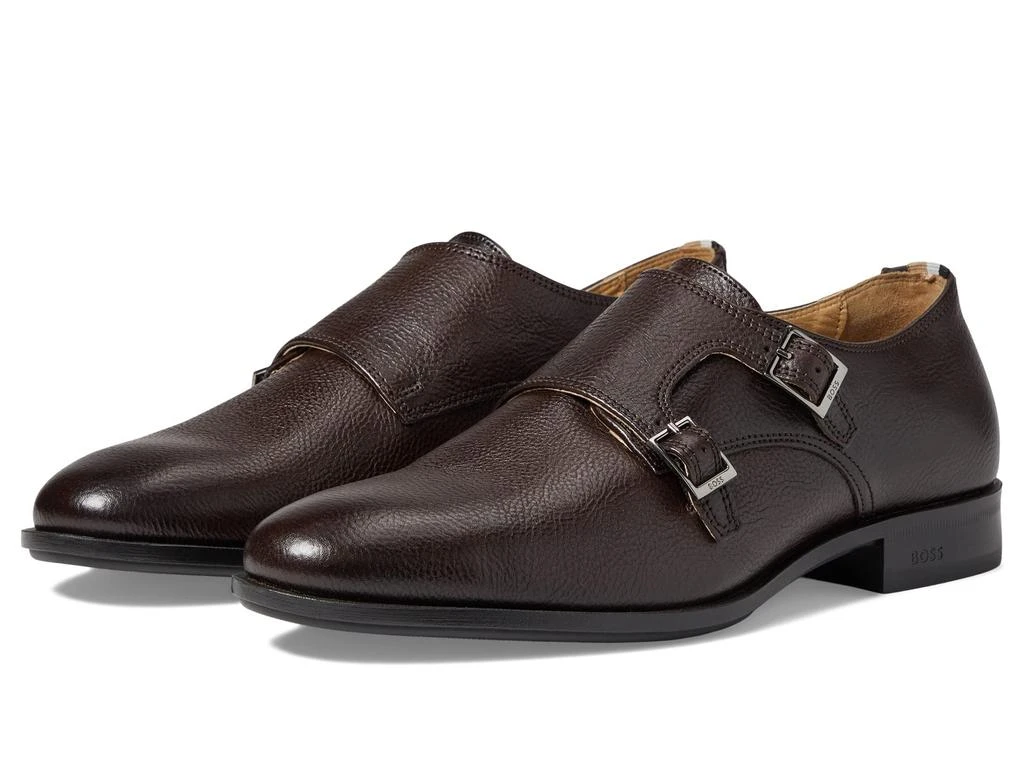 商品Hugo Boss|Colby Leather Double Monk Shoes,价格¥887,第1张图片