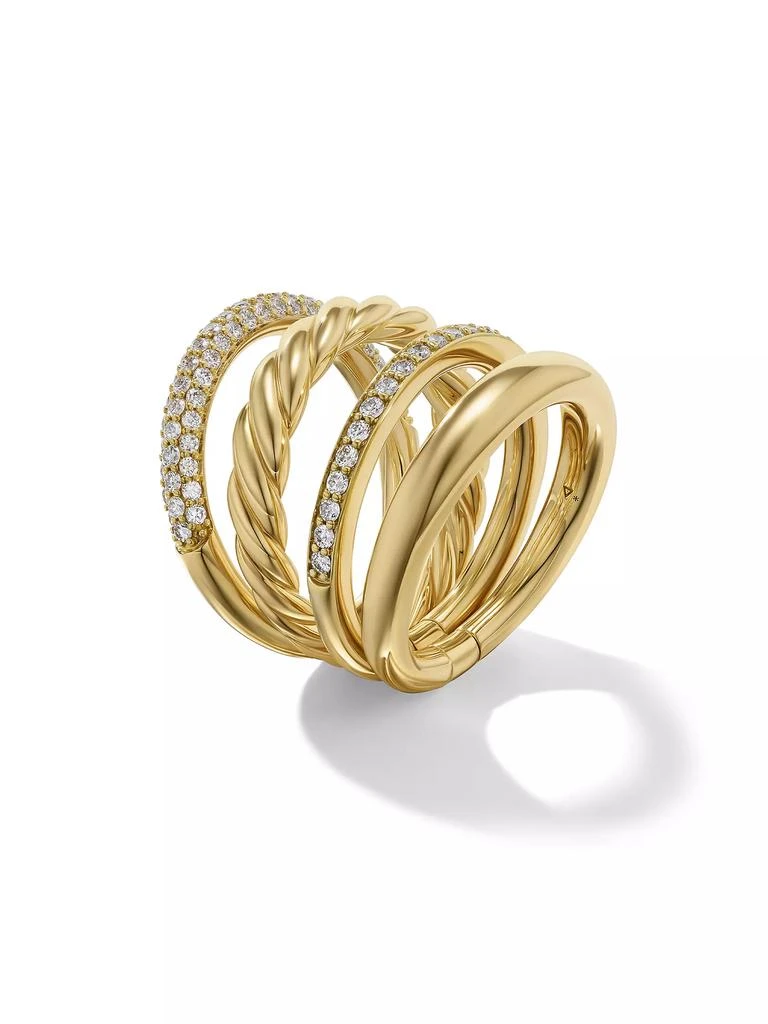 商品David Yurman|DY Mercer™ Multi Row Ring In 18K Yellow Gold,价格¥52043,第2张图片详细描述