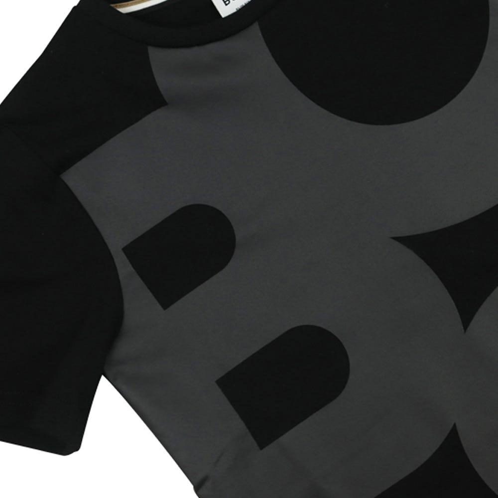 Black Oversized Logo Short Sleeve T Shirt商品第2张图片规格展示