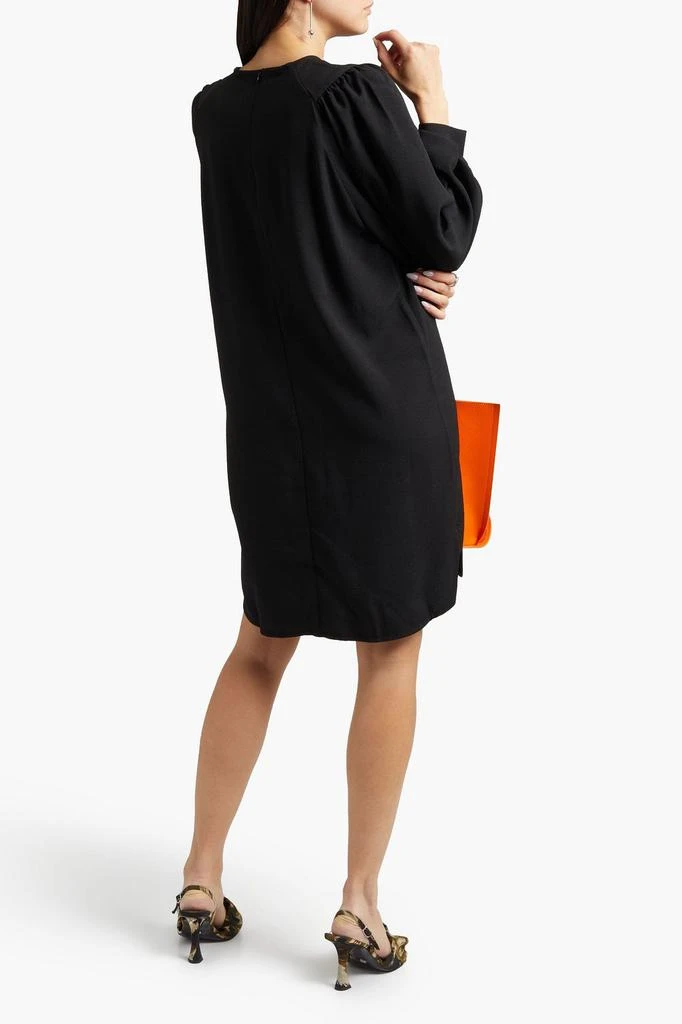 商品Ganni|Gathered stretch-crepe mini dress,价格¥804,第1张图片