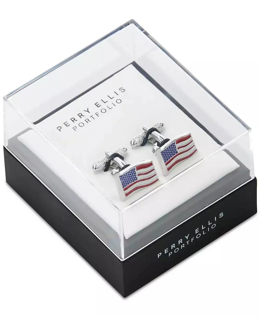 商品Perry Ellis|Men's American Flag Cufflinks,价格¥306,第2张图片详细描述