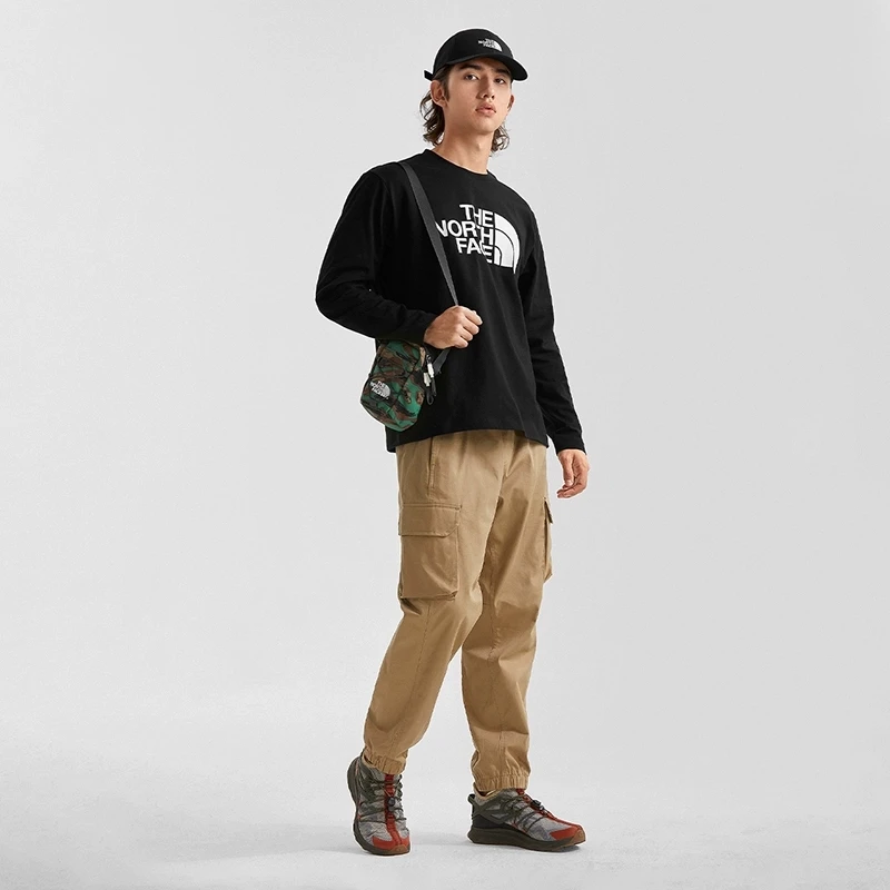 商品[国内直发] The North Face|北面 品牌Logo印花美式复古户外运动透气圆领长袖T恤 男款 黑色,价格¥392,第5张图片详细描述
