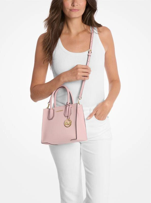 商品Michael Kors|Mercer Medium Two-Tone Pebbled Leather Crossbody Bag,价格¥3344,第3张图片详细描述