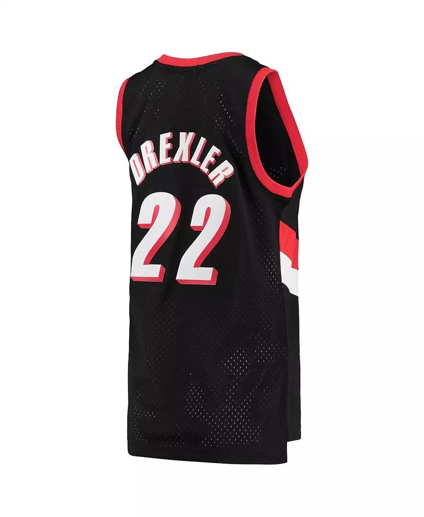 商品Mitchell and Ness|Women's Clyde Drexler Black Portland Trail Blazers 1991-92 Hardwood Classics Swingman Jersey,价格¥758,第2张图片详细描述