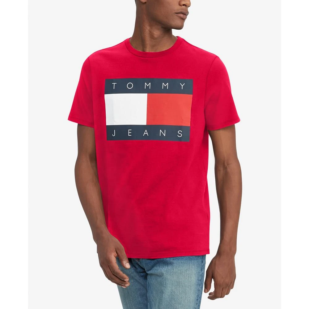 商品Tommy Hilfiger|Tommy Hilfiger Men's Flag Logo T-Shirt,价格¥93,第1张图片