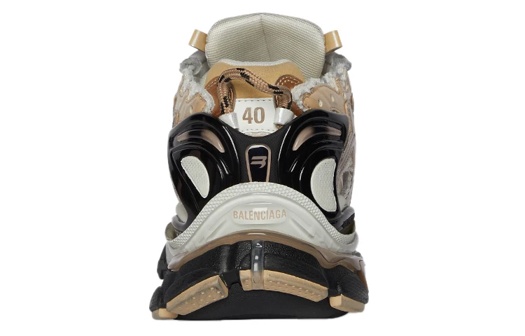 商品[国内直发] Balenciaga|巴黎世家 Valentine's Day 22 Runner 透气厚底 时尚百搭 低帮 老爹鞋 男款 米白金 做旧款,价格¥6508,第6张图片详细描述