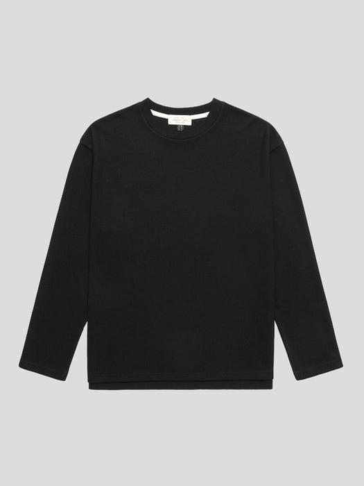Knit Long Sleeve T-Shirt_Black商品第2张图片规格展示