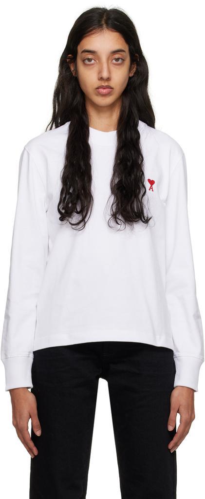 商品AMI|白色 Ami De Coeur 长袖 T 恤,价格¥1285,第1张图片