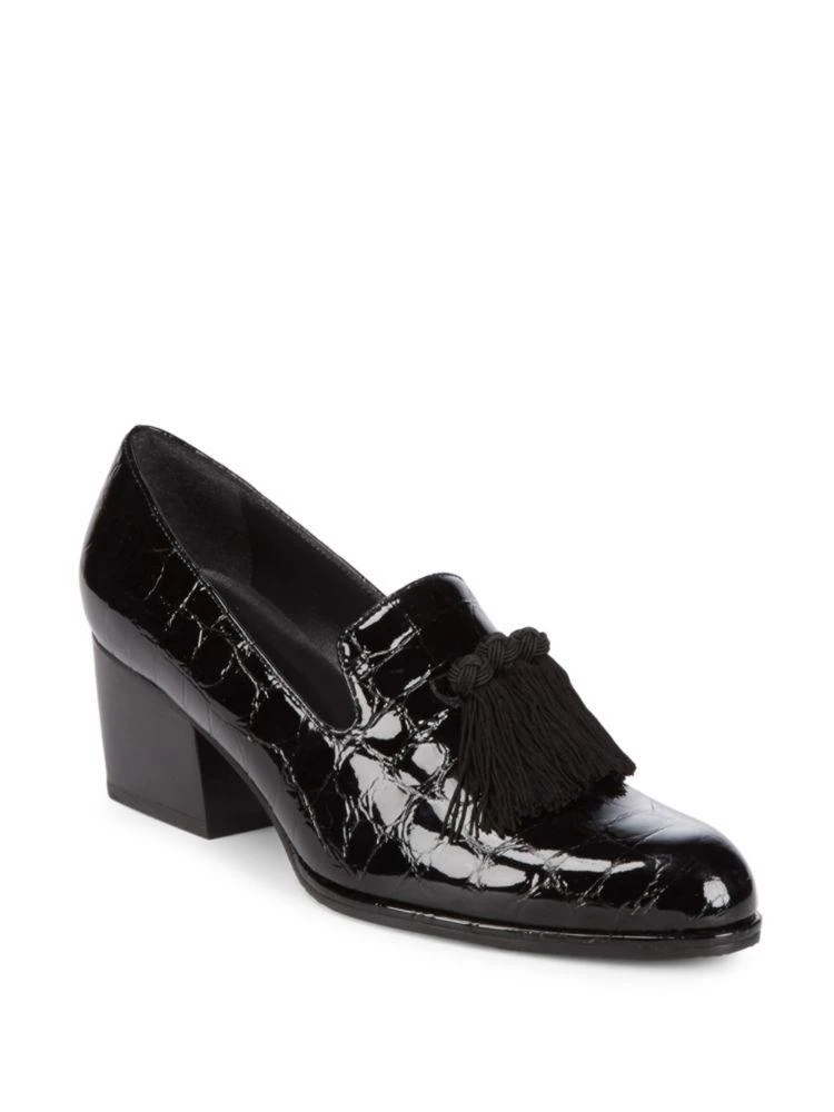 商品Stuart Weitzman|Razmataz Tassel Heeled Loafer,价格¥947,第5张图片详细描述