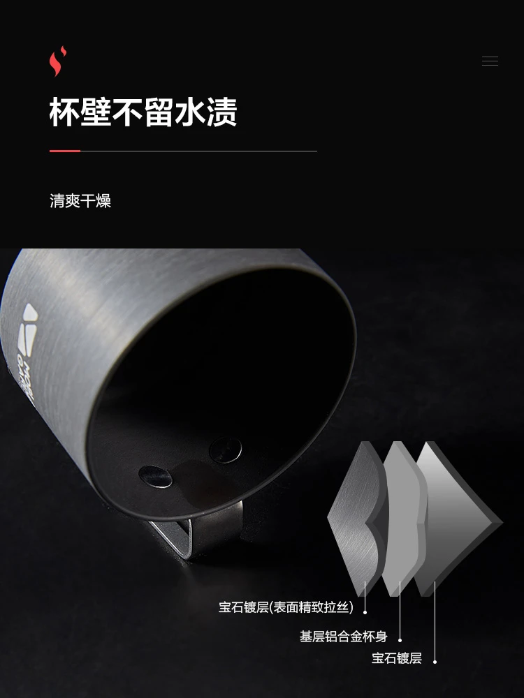 便携旅行杯子漱口杯户外铝杯茶杯迷你杯子 商品