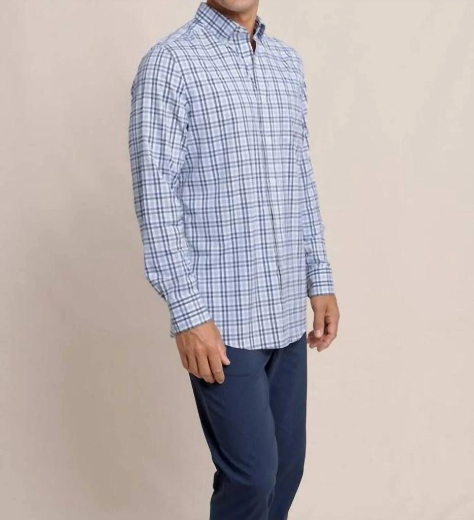 商品SOUTHERN TIDE|Brrr Intercoastal Sport Shirt Haywood Plaid In Triumph Blue,价格¥689,第1张图片