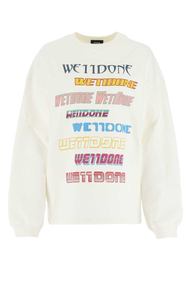 商品We11done|We11done Logo Printed Long-Sleeved Sweatshirt,价格¥1463,第1张图片