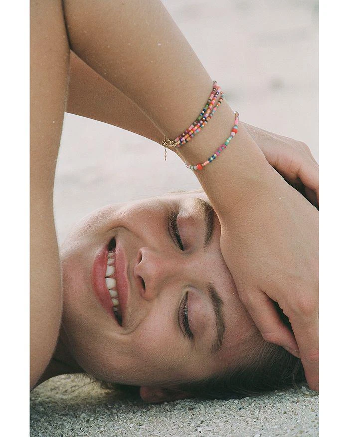 商品Anni Lu|Tutti Neon Beaded Bracelet in 18K Gold Plated,价格¥463,第2张图片详细描述