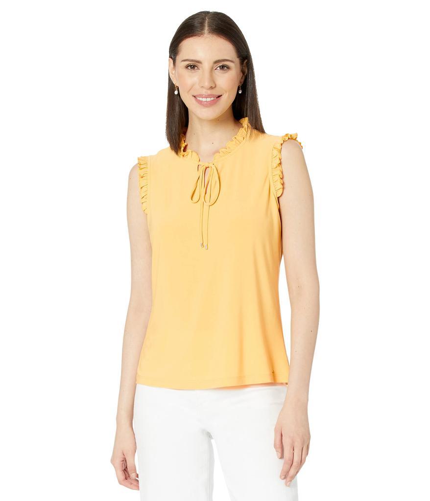 商品Tommy Hilfiger|Sleeveless Knit Blouse with Neck Tie,价格¥279,第1张图片