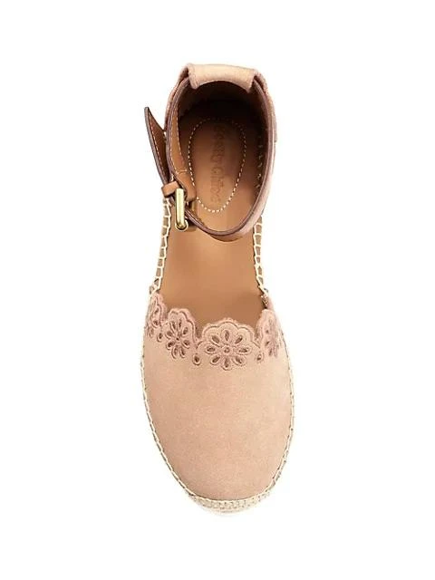 商品See by Chloé|Floral Laser-Cut Suede Flatform Espadrilles,价格¥1807,第5张图片详细描述