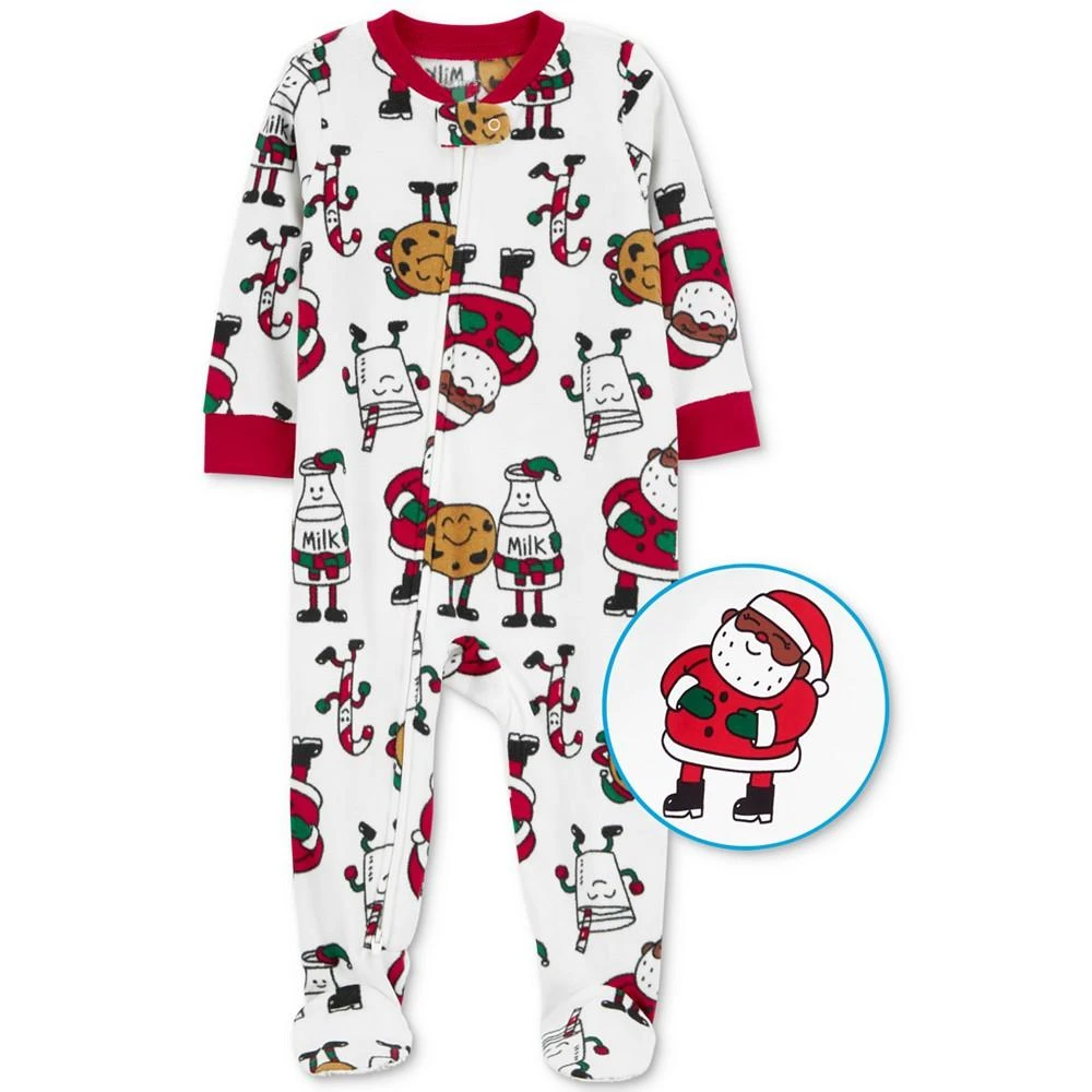 Baby One Piece Santa Cookies Fleece Footed Pajama 商品