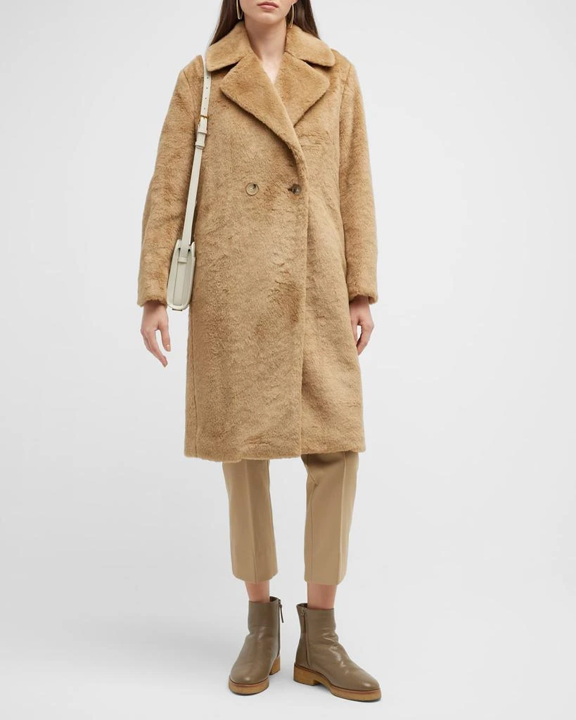 商品Vince|Double-Breasted Faux-Shearling Coat,价格¥2244,第3张图片详细描述