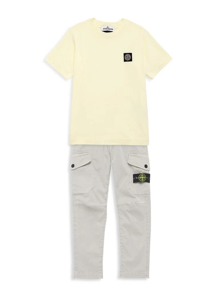 商品Stone Island|Little Boy's &amp; Boy's Logo Patch T-Shirt,价格¥417,第2张图片详细描述
