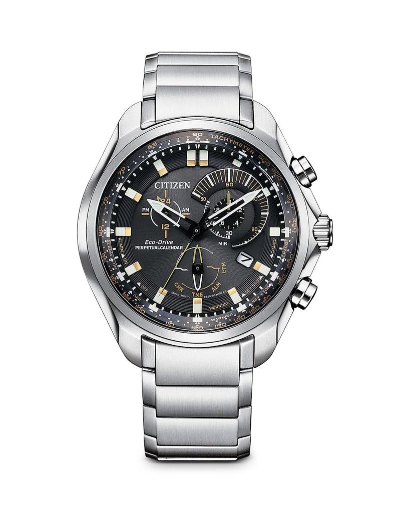 Sport Luxury Men's Silver-Tone Stainless Steel Watch, 43mm商品第1张图片规格展示