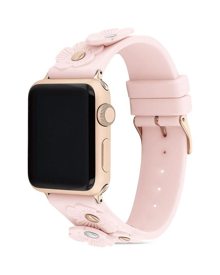 商品Coach|Apple Watch® Blush Silicone Strap 38mm/40mm,价格¥702,第2张图片详细描述