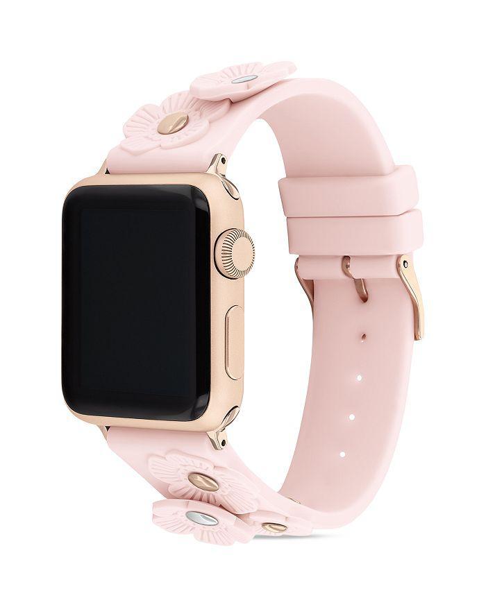 商品Coach|Apple Watch® Blush Silicone Strap 38mm/40mm,价格¥691,第4张图片详细描述