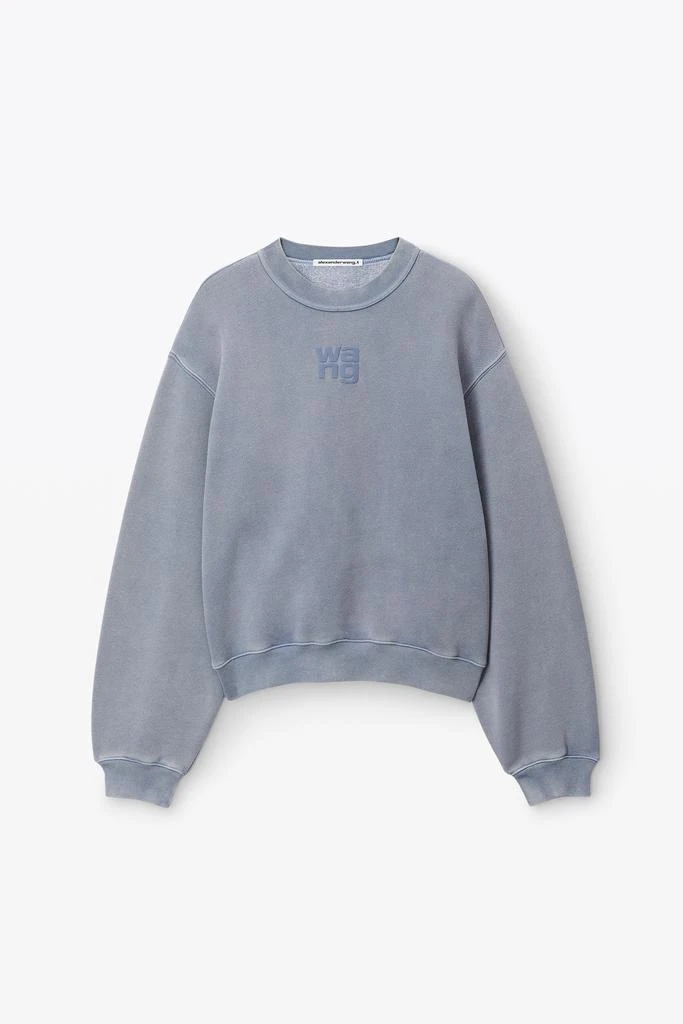 商品Alexander Wang|puff logo sweatshirt in structured terry,价格¥1241,第2张图片详细描述