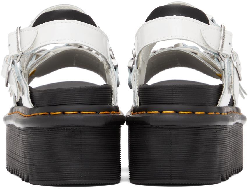 商品Dr. Martens|White Blair II Quad Chain Platform Sandals,价格¥1123,第4张图片详细描述
