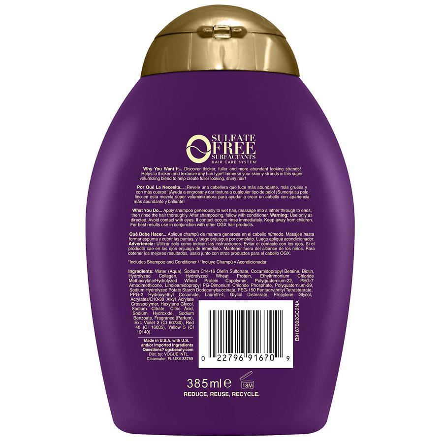 商品OGX|生物素胶原蛋白洗发水,价格¥53,第4张图片详细描述