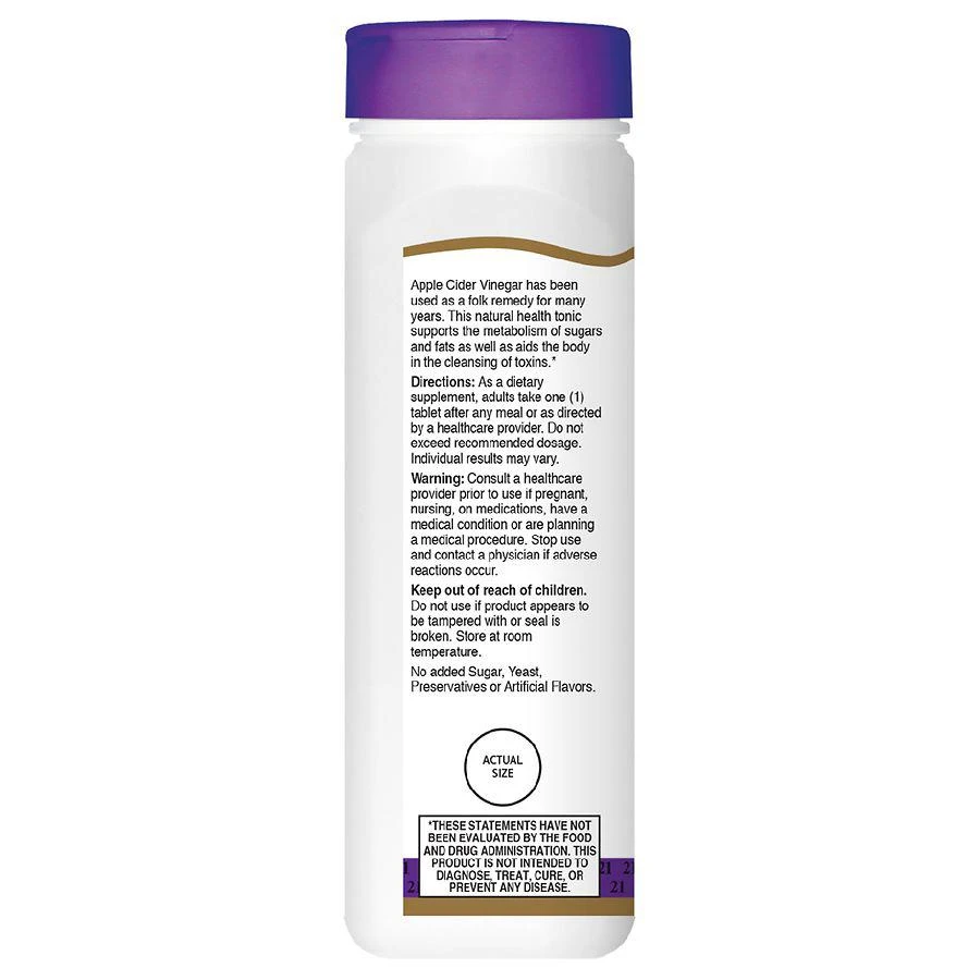 商品21st Century|Apple Cider Vinegar 300mg,价格¥52,第2张图片详细描述