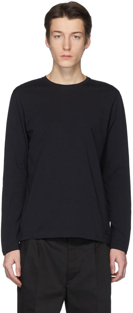Navy Jersey Long Sleeve T-Shirt商品第1张图片规格展示