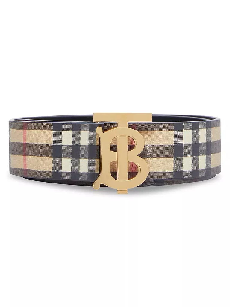 商品Burberry|Monogram Motif Vintage Check E-canvas Belt,价格¥3087,第1张图片