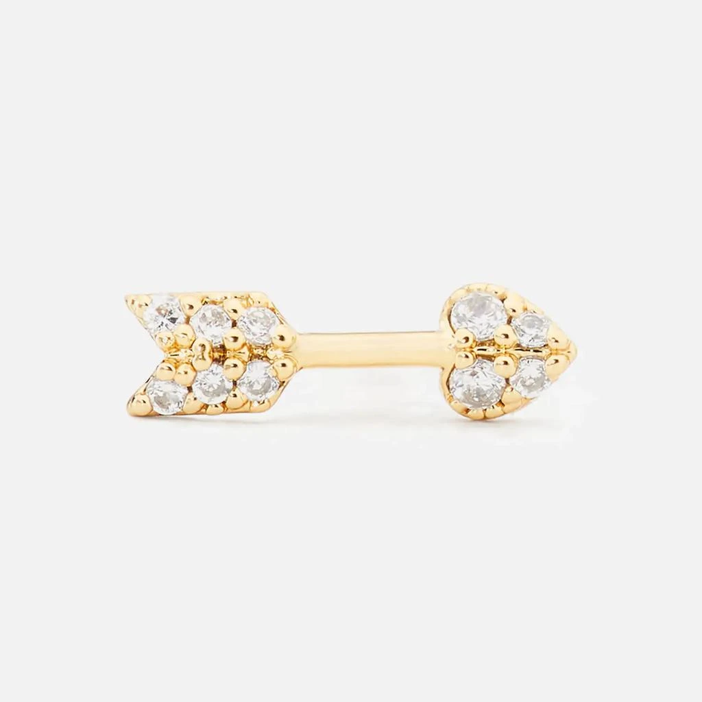 商品Kate Spade|Kate Spade New York Women's Arrow Asymmetrical Studs - Cream/Gold,价格¥222,第3张图片详细描述