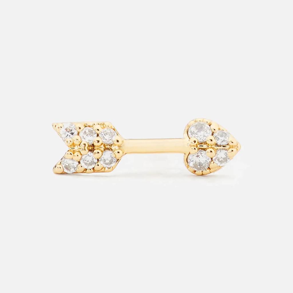 商品Kate Spade|Kate Spade New York Women's Arrow Asymmetrical Studs - Cream/Gold,价格¥211,第5张图片详细描述