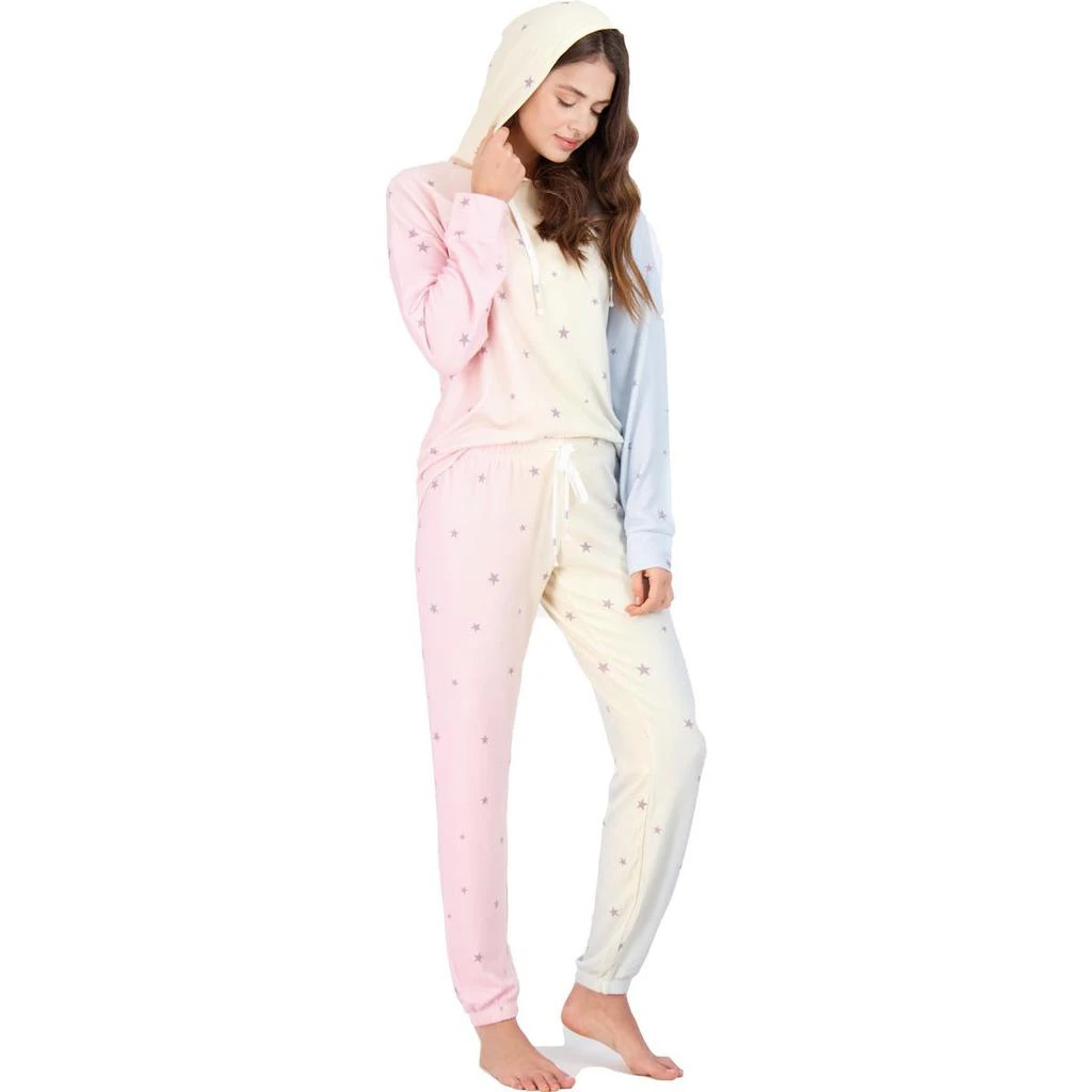 商品P.J. Salvage|PJ Salvage Women's 2 Piece Peachy Printed Hoodie and Joggers Loungewear Set,价格¥85,第2张图片详细描述