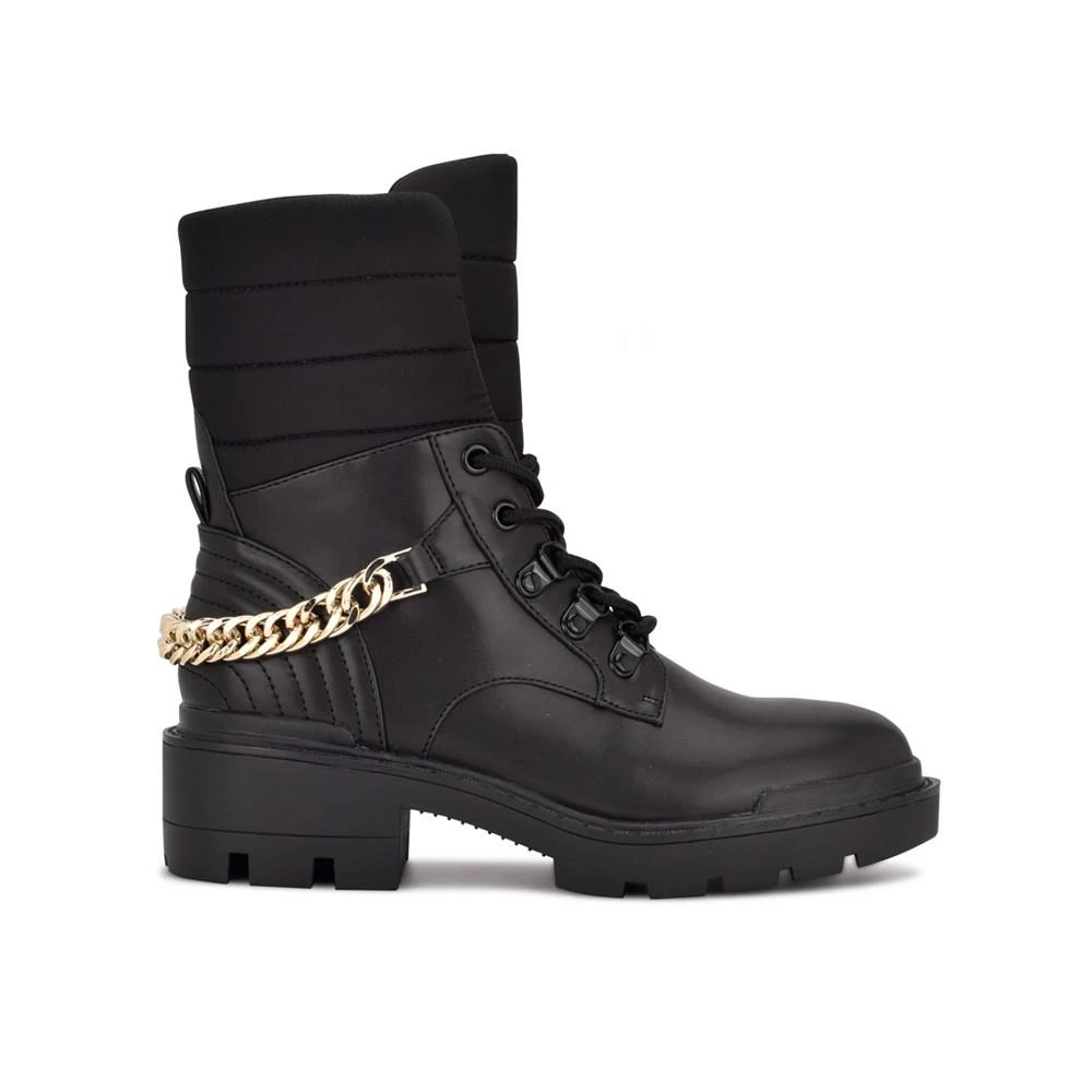 商品Nine West|Women's Ihad Lace Up Chain Combat Booties,价格¥410,第2张图片详细描述
