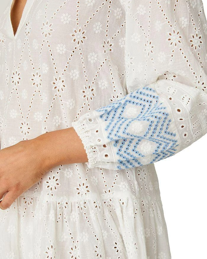 商品Shoshanna|Eyelet Border Umbrella Swim Cover-Up Dress,价格¥657,第3张图片详细描述