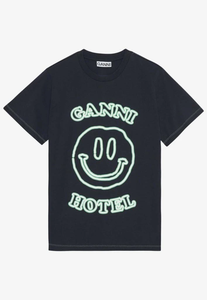 商品Ganni|Logo Crewneck Short-Sleeved T-shirt,价格¥866,第3张图片详细描述