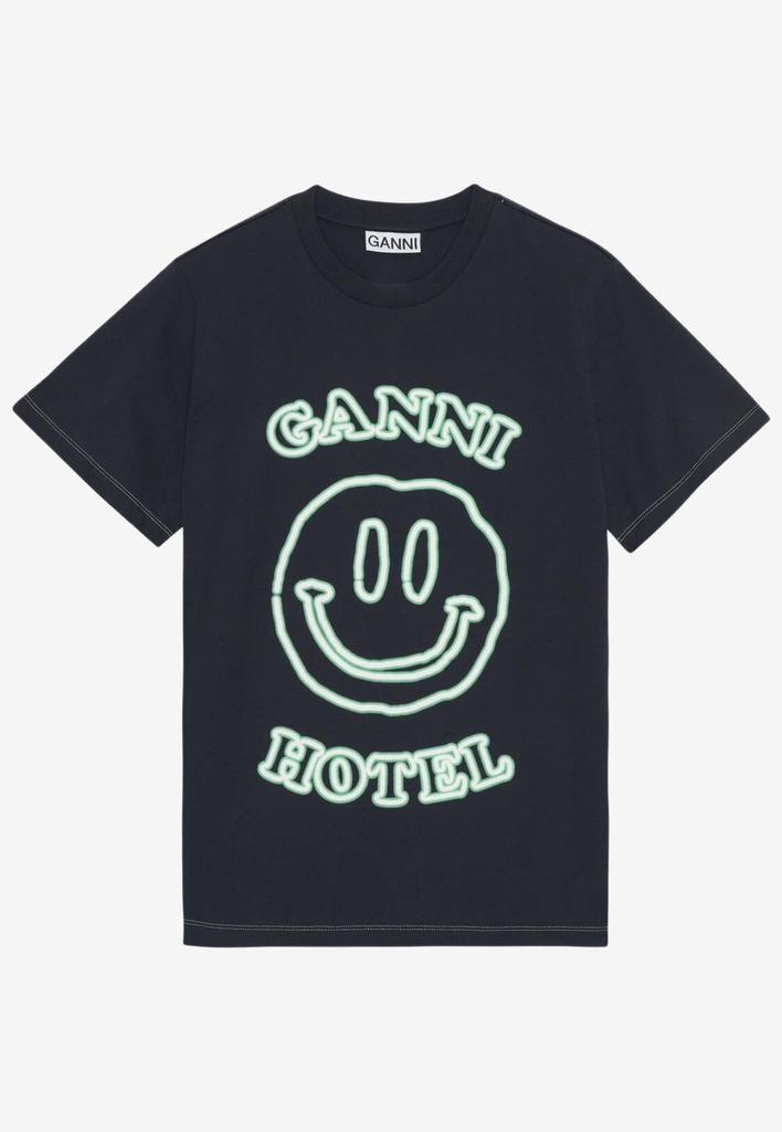 商品Ganni|Logo Crewneck Short-Sleeved T-shirt,价格¥744,第5张图片详细描述